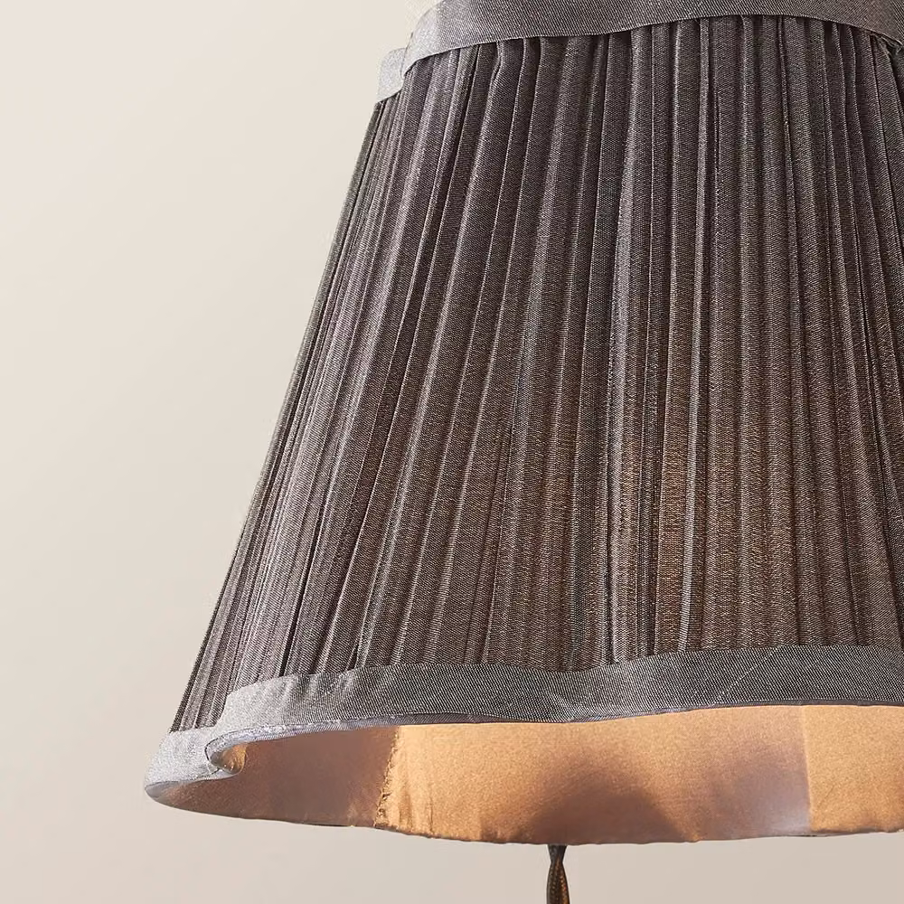 ValueLights Loralei 3 Drop Cluster Ceiling Pendant Light in Grey Pleated Faux Silk – 2