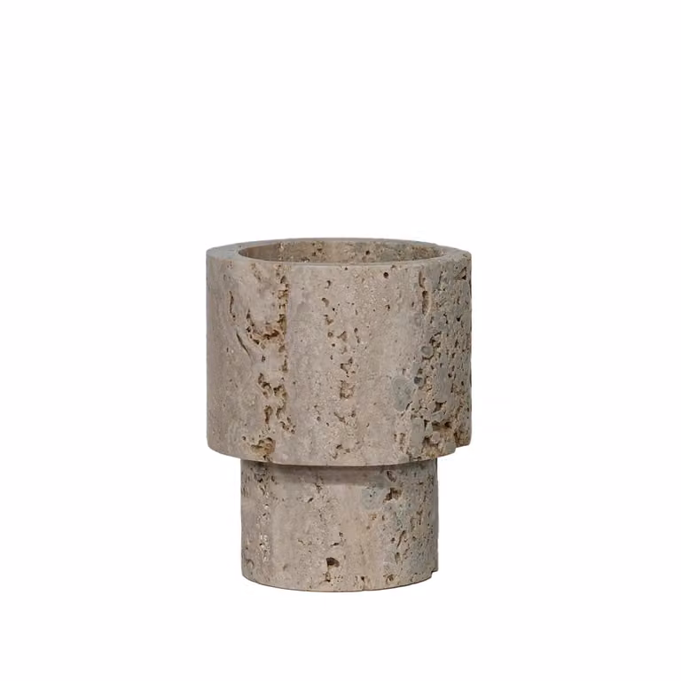 Dome Deco ETNA Centrepiece S Grey Stone Round Tabletop Decor