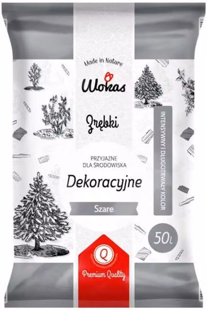 Grey Decorative Wood Chips Mulch 50 l