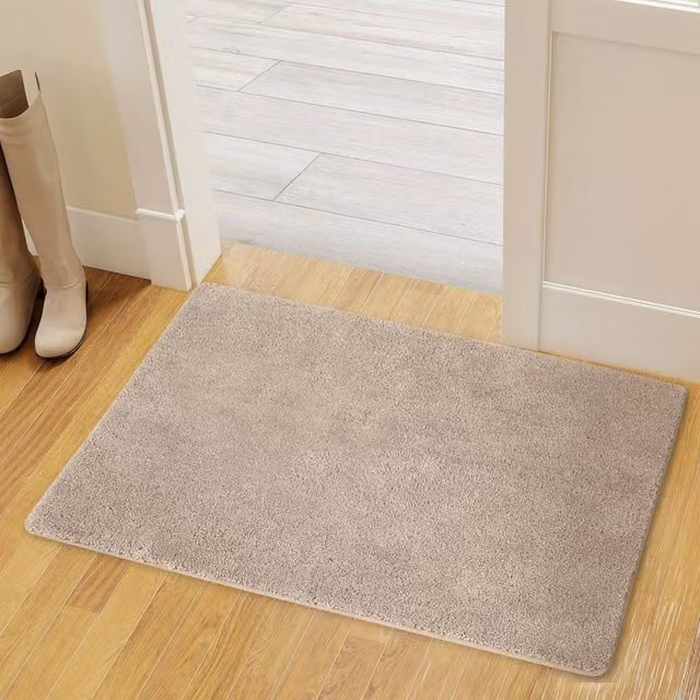 Marlow Non-Slip Washable Indoor Kitchen Runner Rug in Beige, W: 60 cm, L: 90 cm – 1
