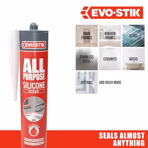 Pattex Mould Resistant Silicone Sealant, Transparent, 280 ml – 4