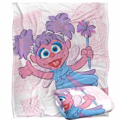 LOGOVISION Sesame Street Super Soft Microfibre Fleece Throw Blanket, Multicolour, W: 152 cm, D: 127 cm – 1
