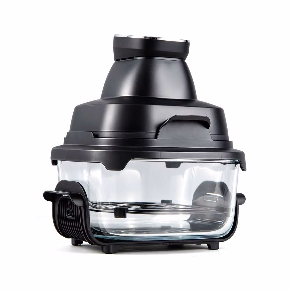 Costway 6-in-1 Portable Glass Air Fryer and Baker with Lids, 1500W, Black – 8