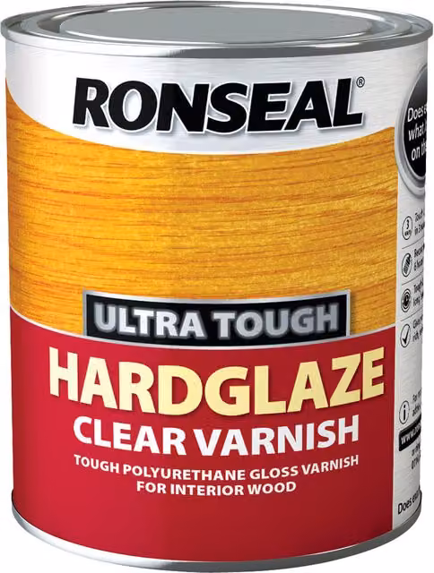 Ronseal Ultra Tough Hardglaze Scratch Resistant Clear Wood Varnish