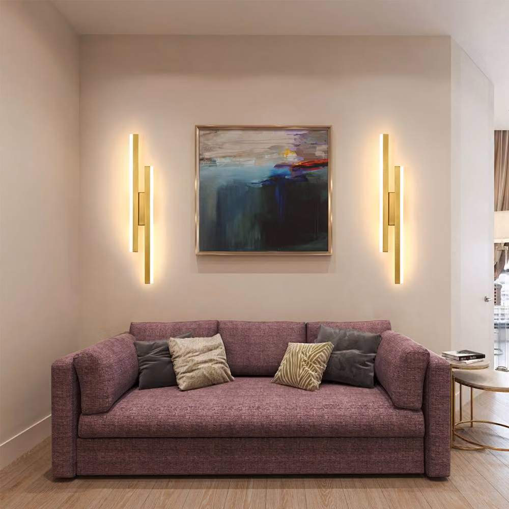 Pheashine Gold Nordic LED Wall Light with Tri-Tone Acrylic and Metal Finish, 40 cm – 3