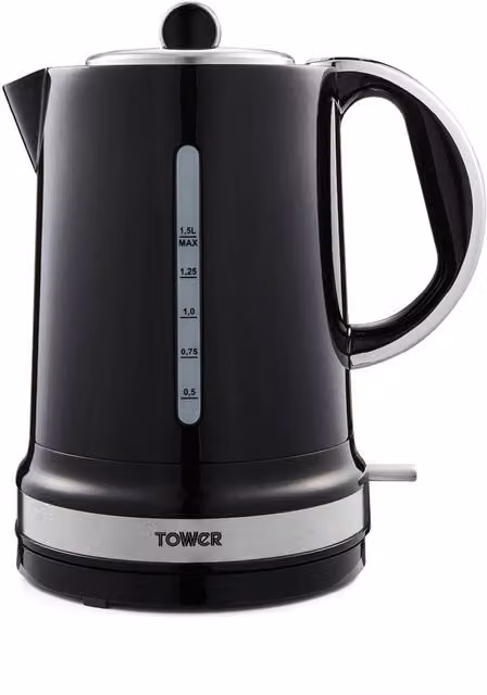Tower Chantilly Jug Kettle, 1.5 l, 3 kW, Black