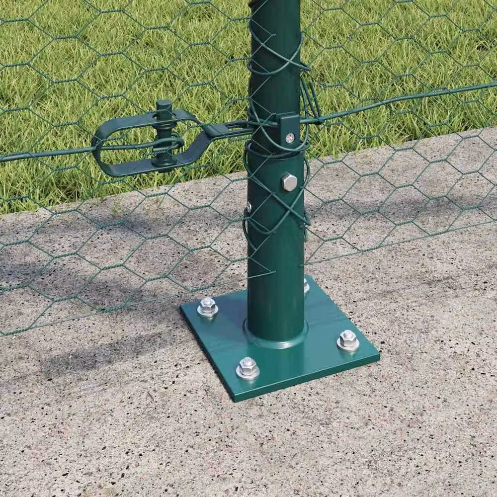 Berkfield Home Green Steel Hexagon Fence, H 1.2 m x W 10 m – 2