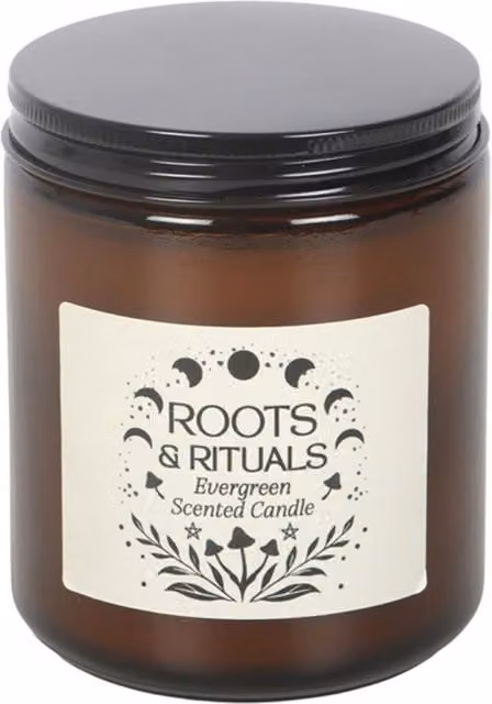 Rituals Roots Rituals Evergreen Amber Glass Candle with Forest Scent in Green and Brown