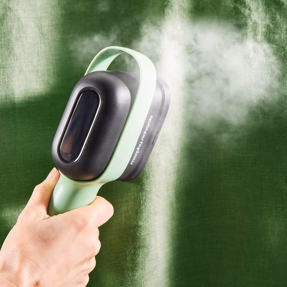 Morphy Richards Vibe Handheld Vertical Garment Steamer with Brush Attachment, Green – 8