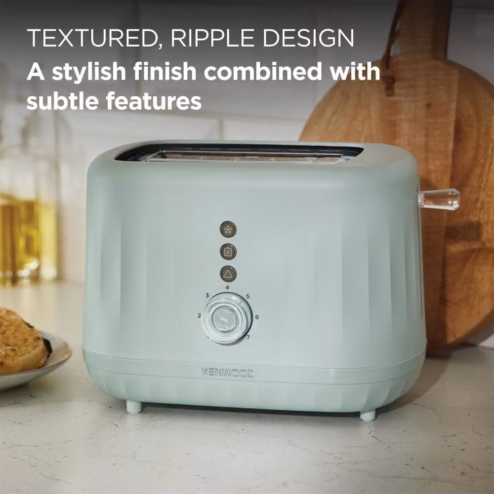Kenwood Ripple 2 Slice Toaster in Blue with 7 Browning Settings, Reheat, Defrost and Cancel Functions, 850W – 2