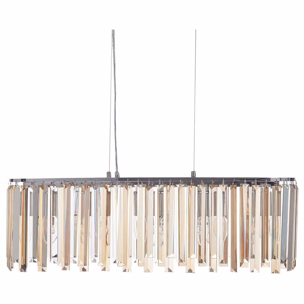 Wyld and Coco Chrome Crystal Chandelier Pendant Light in Silver with Adjustable Cord – 2