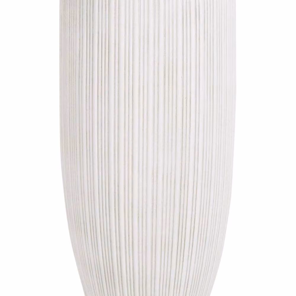 Wyld and Coco Beige Pinstripe Clay Planter, W/D/H: 35 x 35 x 70 cm – 2