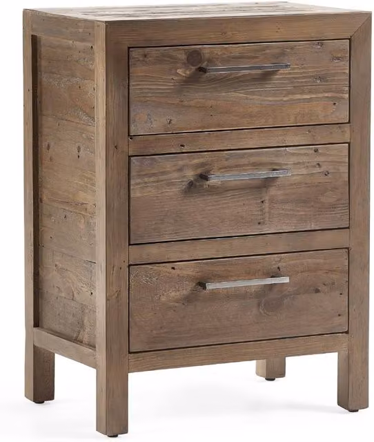 Cheshire Premium Legacy 3 Drawer Bedside Unit in Brown Oak