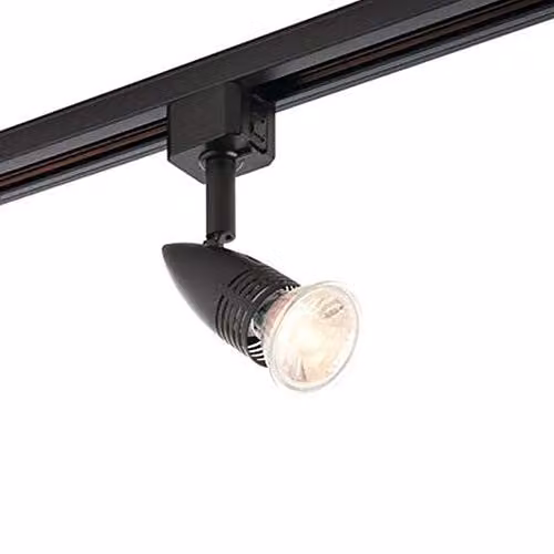 Loops Adjustable Dimmable Ceiling Track Spotlight in Black, GU10 Downlight for Kitchen and Hallway – 1