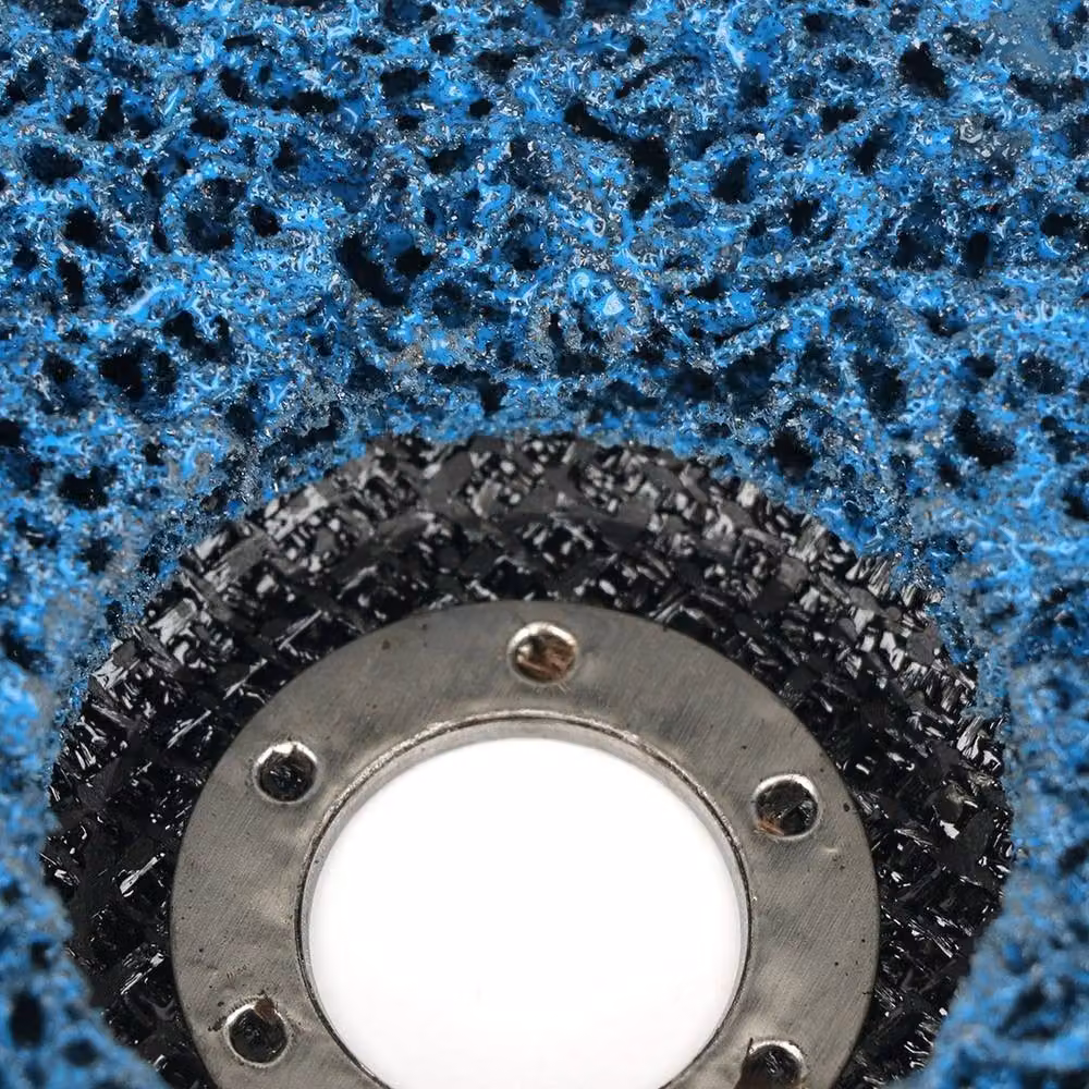 VOGREX Blue 115mm Poly Strip Discs for Rust and Paint Removal with Angle Grinder Wheels – 4
