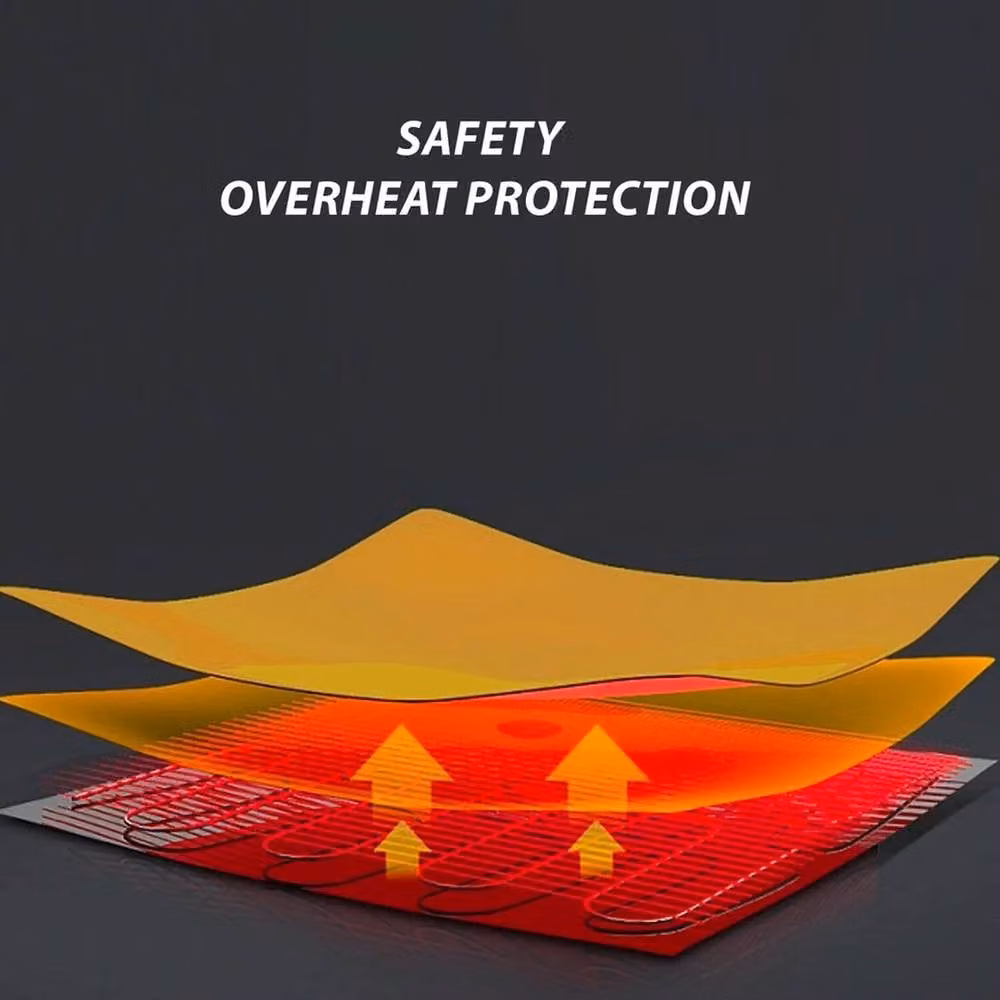 VOGREX White Fleece Electric Under Blanket with Rapid Heat Up and Overheating Protection, W: 140 cm, D: 72 cm – 2