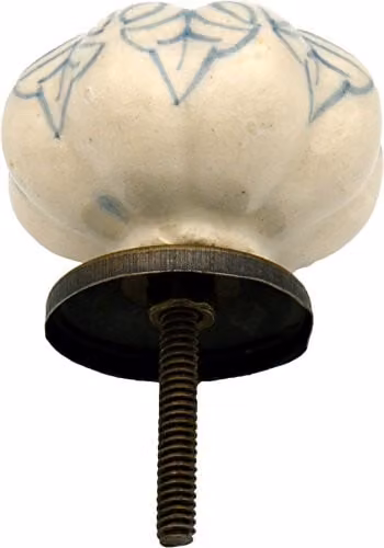 Nicola Spring Ceramic Cabinet Knobs, Grey and Blue, Pack of 6 – 3