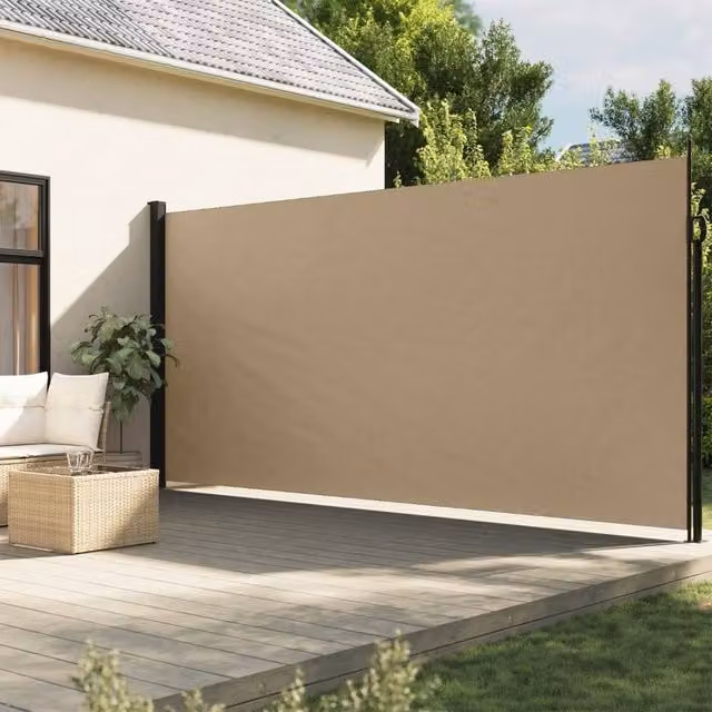Berkfield Home Retractable Wall-Mounted Side Awning in Beige, W/H: 300 x 200 cm