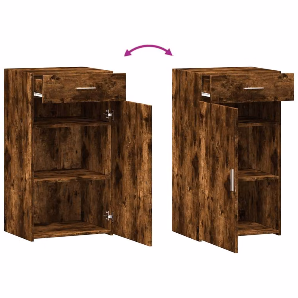 Berkfield Home Smoked Oak Sideboard in Brown, W/D/H: 50 x 42.5 x 93 cm – 5