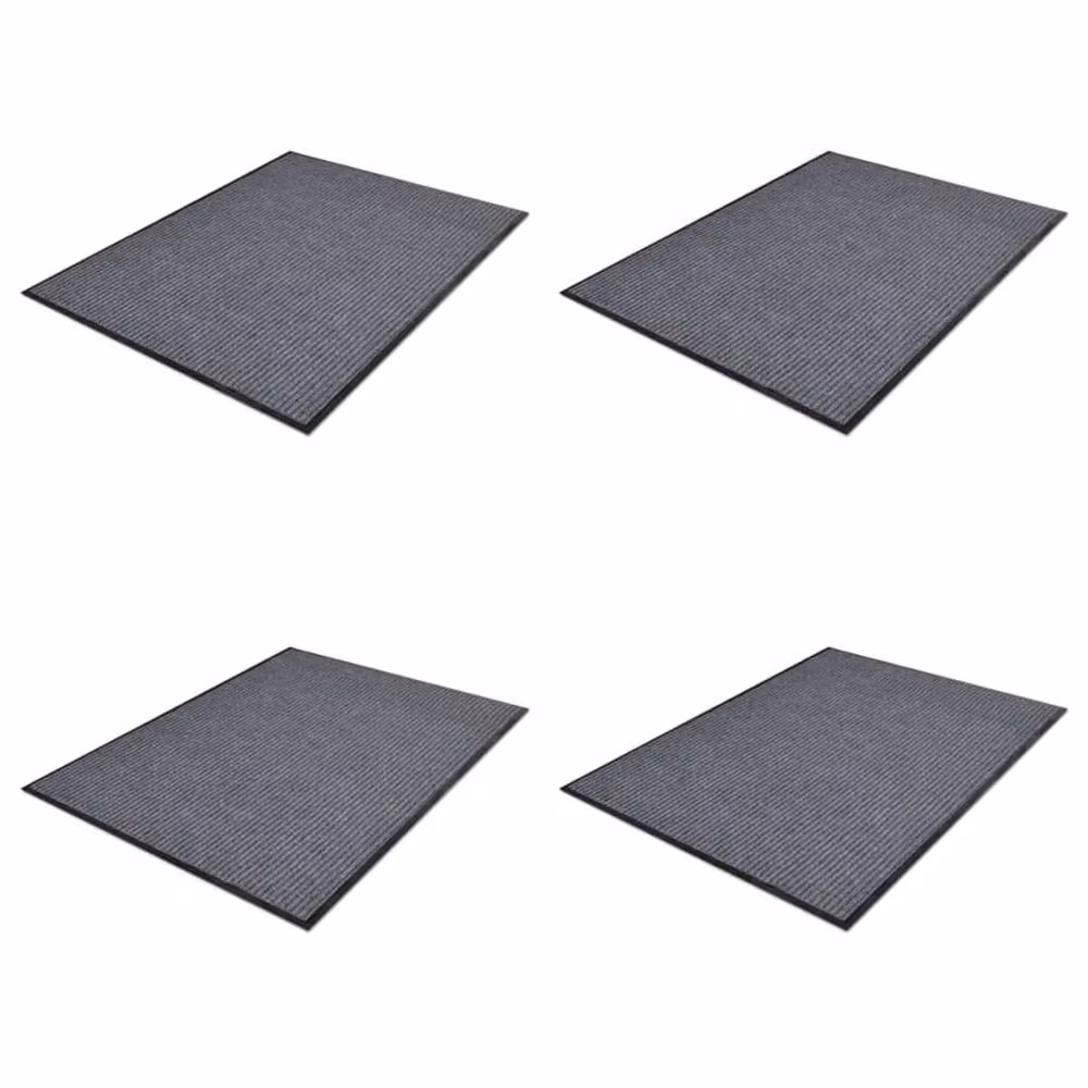 Berkfield Home Grey PVC Door Mats, 4 Pack, W: 90 cm, D: 60 cm – 2