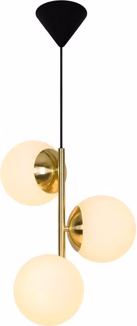 Nordlux Lilly Pendant Light in Gold and White with Brass and Glass Finish, E14 – 1