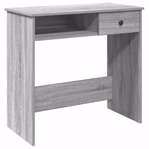 vidaXL Modern Writing Desk in Grey Sonoma, W/D/H: 80 x 40 x 75 cm