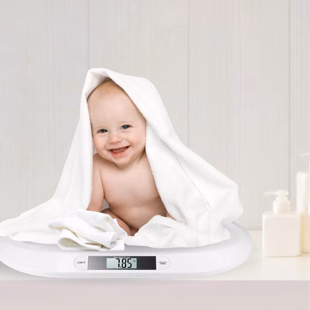 Marco Paul White Electronic Baby Scales with Digital Display and Unit Conversion