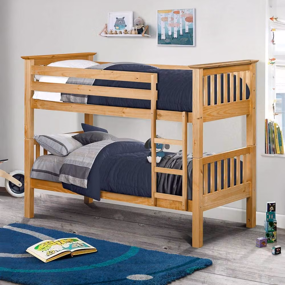 Cheshire Juniper Bunk Pine Single Bed in Brown, W/D/H: 90 x 200 cm – 2