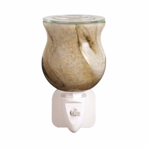 Aroma Accessories Electric Plug In Swirl Wax Melt Warmer in Natural Beige