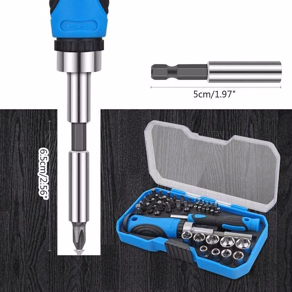 NESTLUNE 44-in-1 Magnetic Ratchet Screwdriver Socket Bit Set, Blue – 3