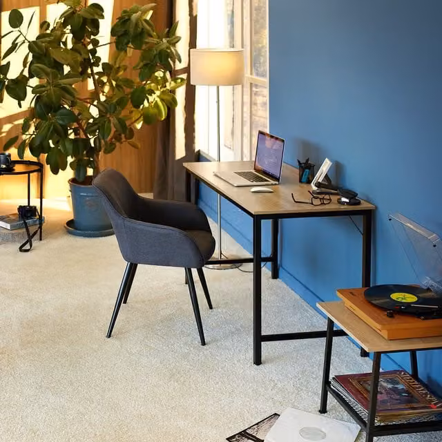 Tectake Jenkins Industrial Writing Desk in Oak Sonoma and Brown Wood