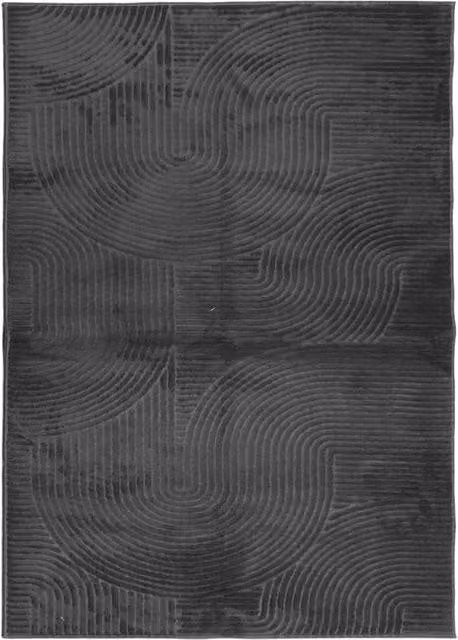 Berkfield Home IZA Short Pile Scandinavian Style Geometric Rug in Anthracite Grey, W: 200 cm, D: 280 cm – 1