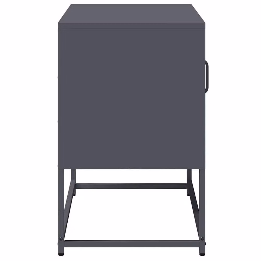 Berkfield Home Anthracite Steel TV Cabinet in Dark Grey, W: 68 cm, D: 39 cm, H: 60.5 cm – 5