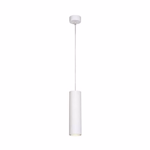 CGC Lighting White Aluminium Cylinder Suspended Ceiling Light with Adjustable GU10 Fitting – 2