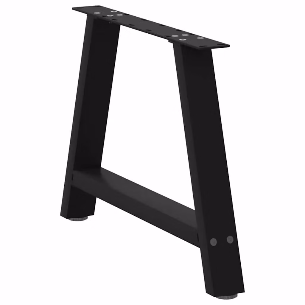 Berkfield Home A-Shaped Steel Coffee Table Legs, 2 Pieces, Black, H: 70 cm, W: 42.5 cm, D: 42.5 cm – 3
