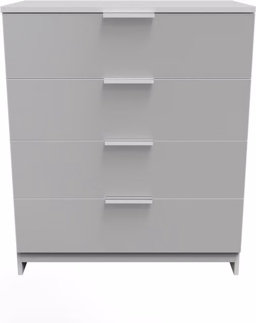 Ready Assembled 2 U Dover 4 Drawer Chest in Mid Grey – 1