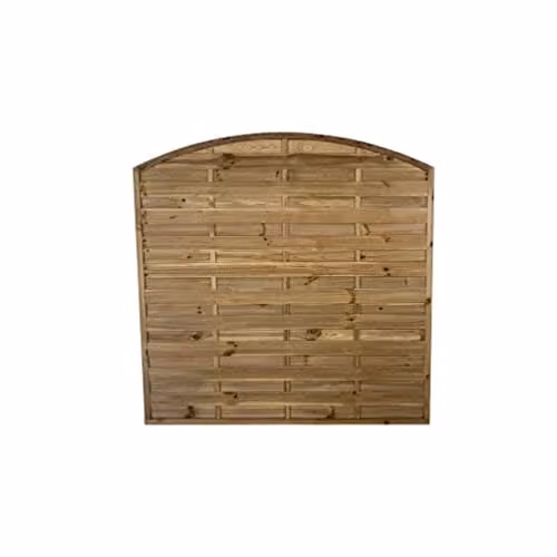 Forest Garden Impregnated Brown Wooden Fence Panel, Pack of 4