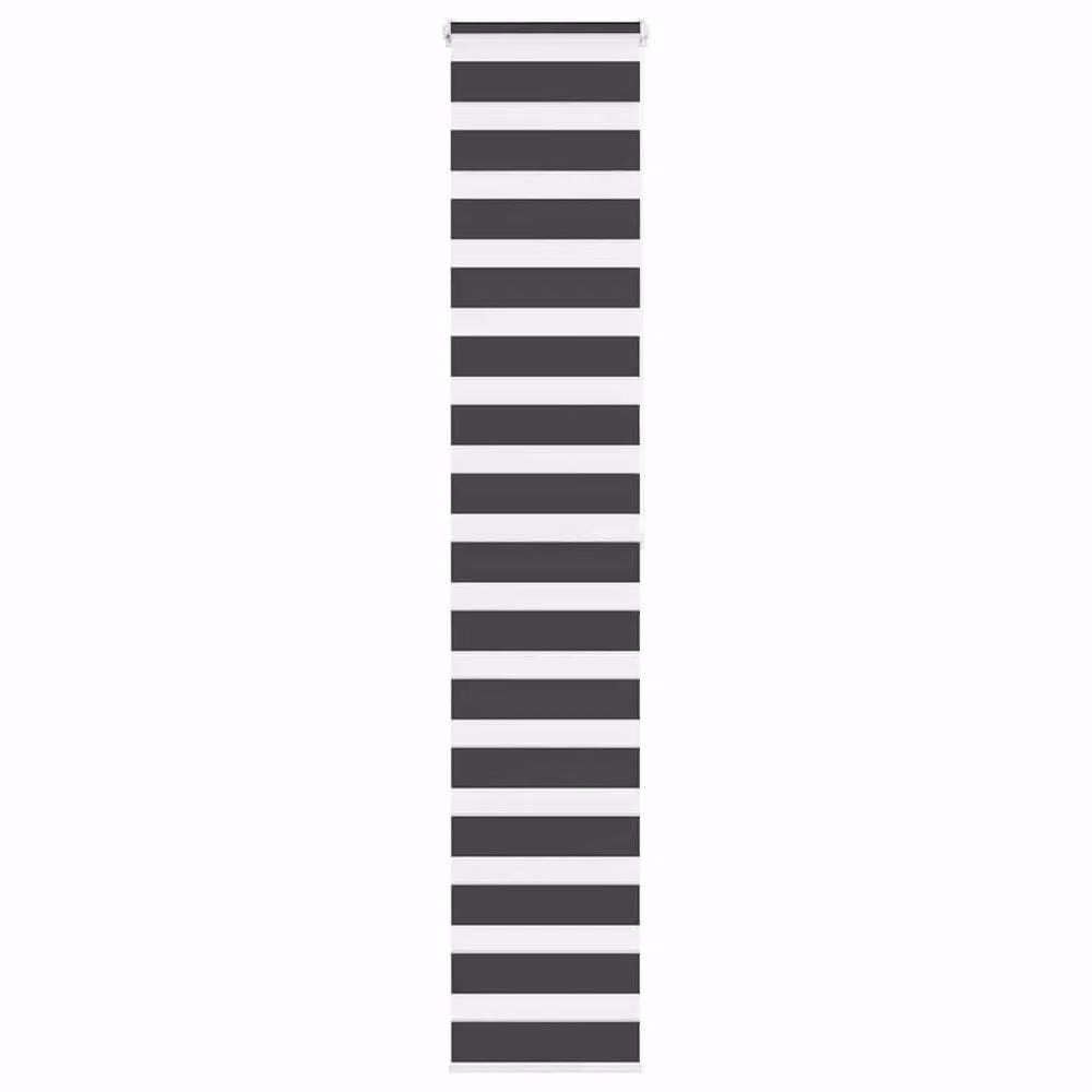 Berkfield Home Elegant Zebra Blind in Black Polyester, W: 50 cm, H: 200 cm – 2