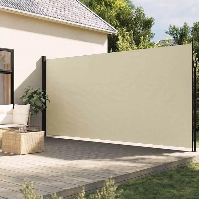 Berkfield Home Retractable Side Awning in Beige, Wall-Mounted Polyester, W/D/H: 200 x 600 x 200 cm – 1