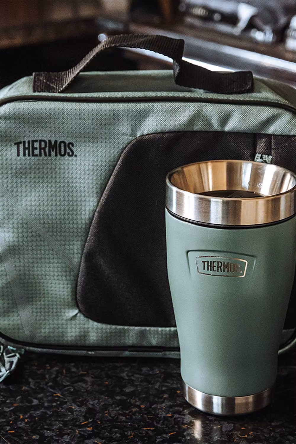 Thermos Radiance Insulated Lunch Bag 4L and Icon Series Travel Tumbler 355ml Set, Green – 3