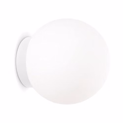 Ideal Lux Mapa White and Chrome Glass Sphere Ceiling Flush Light with E27 Socket