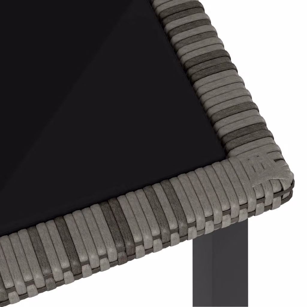 Berkfield Home Grey Poly Rattan Garden Dining Table W/D/H: 180 x 70 x 73 cm – 2
