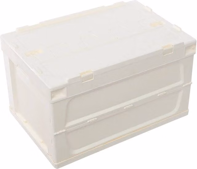 Havendro Foldable Camping Storage Box, 65L, Beige and White