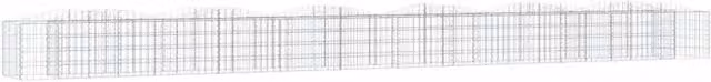 Berkfield Home Arched Gabion Raised Bed in Silver Galvanised Steel, W: 600 cm, D: 50 cm, H: 50 cm – 1