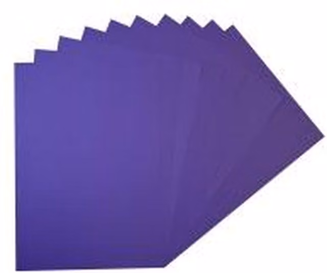 Janrax Pack of 100 Purple A4 Matte Construction Paper Sheets, 75gsm