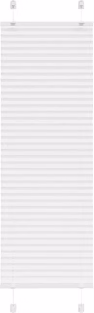Berkfield Home White Single Pleat Polyester Fabric Blind, W: 45 cm, H: 150 cm