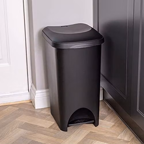 Addis Eco Made 100 Percent Plastic Family Kitchen Pedal Bin, Grey, 40 Litre, W/D/H: 40.0 x 29.0 x 55.5 cm – 3