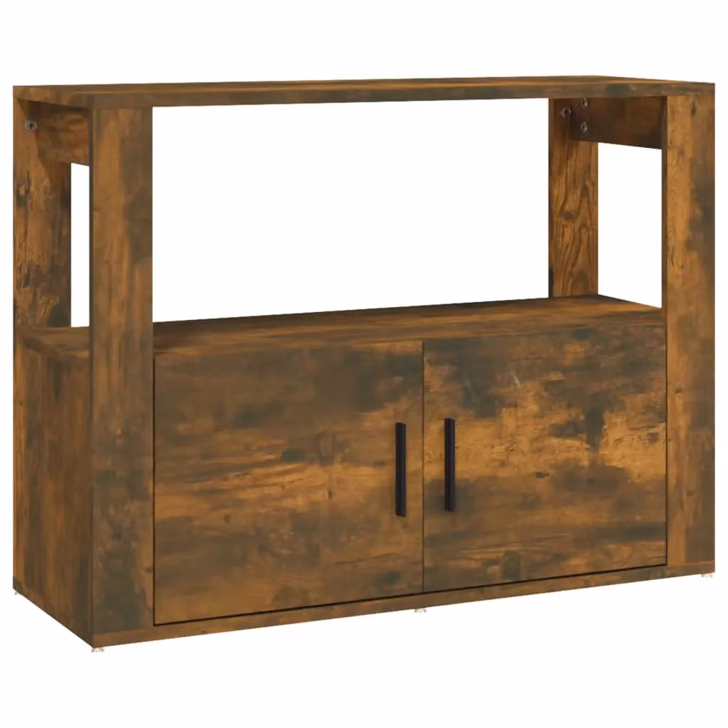 Berkfield Home Smoked Oak Sideboard in Brown, W/D/H: 80 x 30 x 60 cm – 2