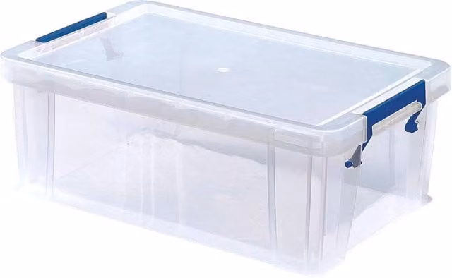 SPETLEK 4 Pack Large Capacity Plastic Storage Containers with Secure Lids, Clear