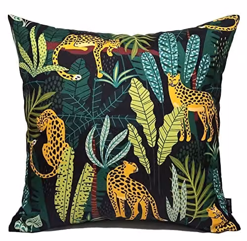 Olivia Rocco Waterproof Safari Cushion Covers in Sand and Beige, W/D/H: 43 x 43 x 43 cm
